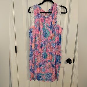 Lilly Pulitzer Agee Lace Trim Romper
